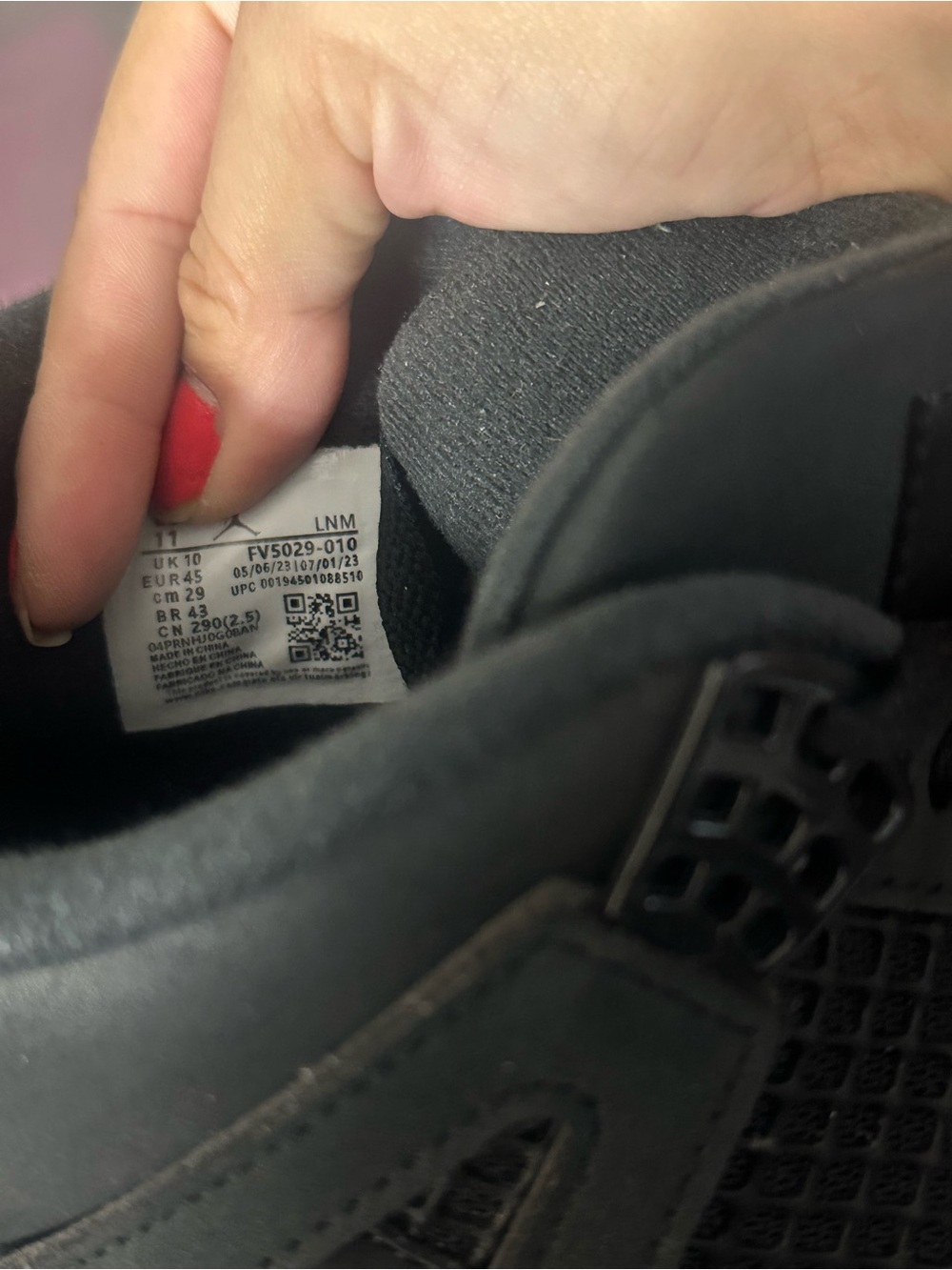 Nike Air Jordan 4 “Black Cat”? (Style Code: FV5029-010) - Picture 6 of 7